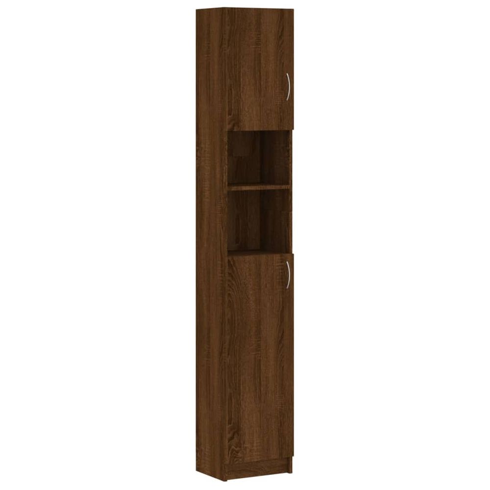 Vidaxl Kúpeľňová skrinka hnedý dub 32x25,5x190 cm spracované drevo